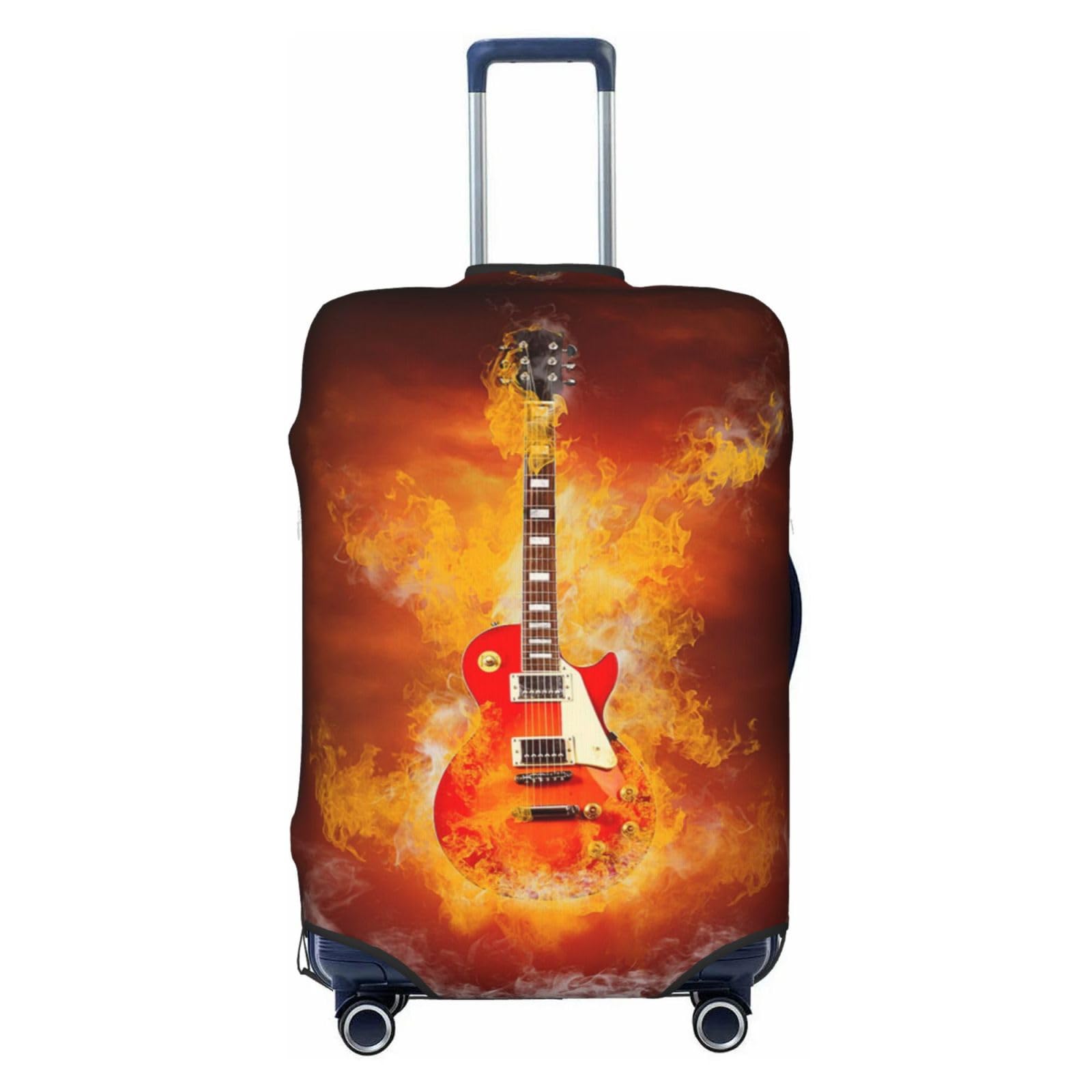 Rock Guitar Reisegepäckabdeckung, robuster Koffer-Schutz, passend für 45,7 - 81,3 cm große Gepäckstücke, Größe M, Schwarz, Medium