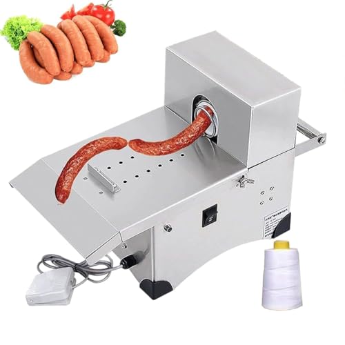 GLBMXDD Elektrische Wurstbindemaschine, automatische Wurstbindemaschine, kommerzielle Wurstbindemaschine für Restaurants, mit Fußschalter, max. Durchmesser 50 mm