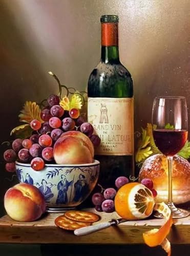 HfmQuisutron Jigsaw Puzzle 1000 Teile Vintage Art Poster Für Rotwein Holzpuzzle Home Stressabbau Spiel Vf5Za