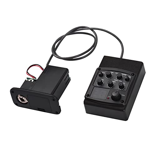 3-Band-EQ-Equalizer Akustikgitarren-Vorverstärker Piezo-Tonabnehmer LED-Tuner Gitarren-Tonabnehmer Ersatzteile für Akustikgitarren