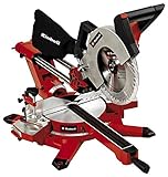 Einhell Zug-Kapp-Gehrungssäge TE-SM 2534 Dual (1800 W, max. 90 mm x 310 mm Schnitttiefe/-breite, Ø 250 mm Sägeblatt, beidseitig neigbarer Sägekopf, Zugfunktion, Laser)