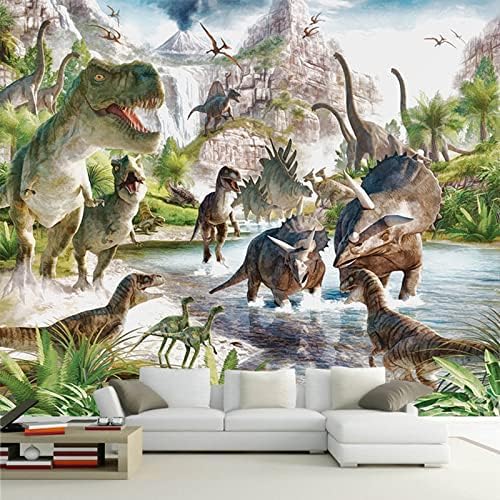 XLMING Cartoon Kinder Tier Dinosaurier 3D Tapete Home Dekoration Wohnzimmer Sofa Schlafzimmer Tv Hintergrund Wand-430cm×300cm