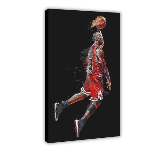 biegzc Poster auf Leinwand, Motiv: Michael Jordan, Schlafzimmer, Dekoration, Landschaft, Büro, Raumdekoration, Geschenk, 60 x 90 cm