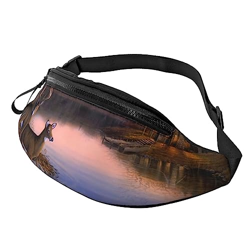 HSJFS 3D-Wand-Gürteltasche, Unterwasserwelt, Fisch-Druck, verstellbare Hüfttasche, lässige Brusttasche, Naturwildtiere, Einheitsgröße