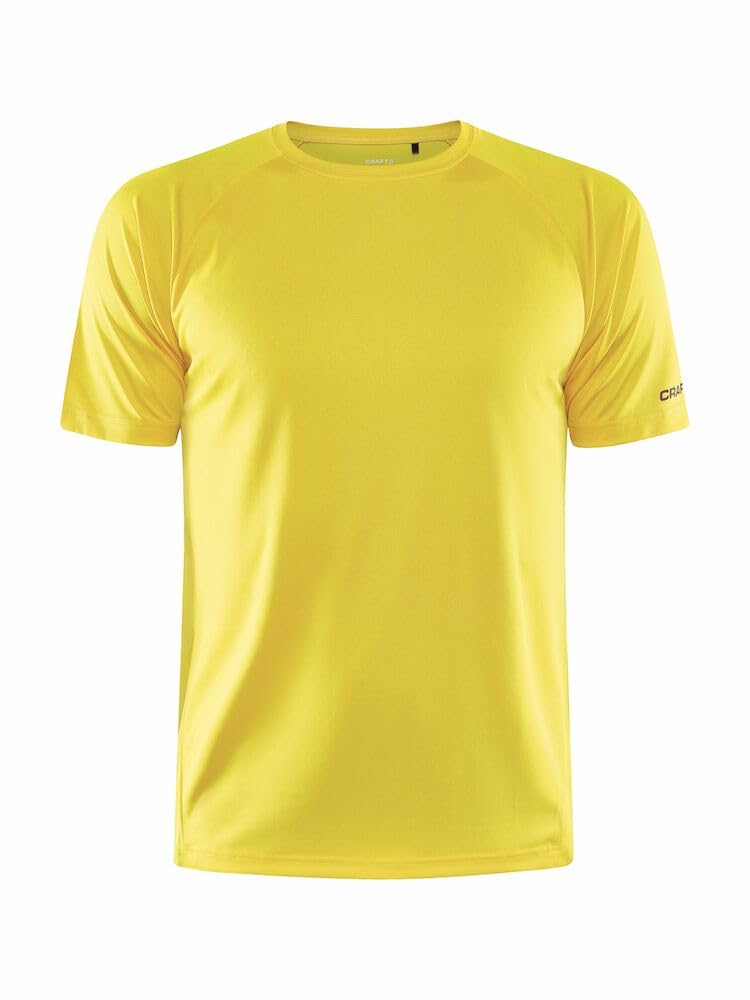 Craft CORE Unify Training Tee | Trainingsshirt Herren 3XL | Citrus | Activewear für Herren aus recyceltem Polyester | Geschwungene Seitennähte | Quick Dry Tshirt Herren | Funktionsshirt Herren