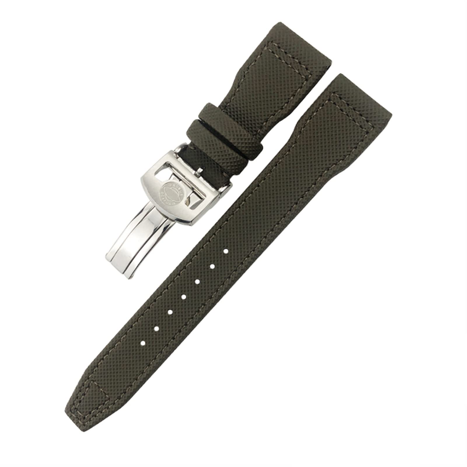 NEYENS Uhrenarmband für IWC Le Petit Prince Big Pilot Top Gun IW3777, schwarzes Sportfaser-Leinenarmband, 20 mm, 21 mm, 22 mm, Nylon-Lederarmband, 20 mm, Achat