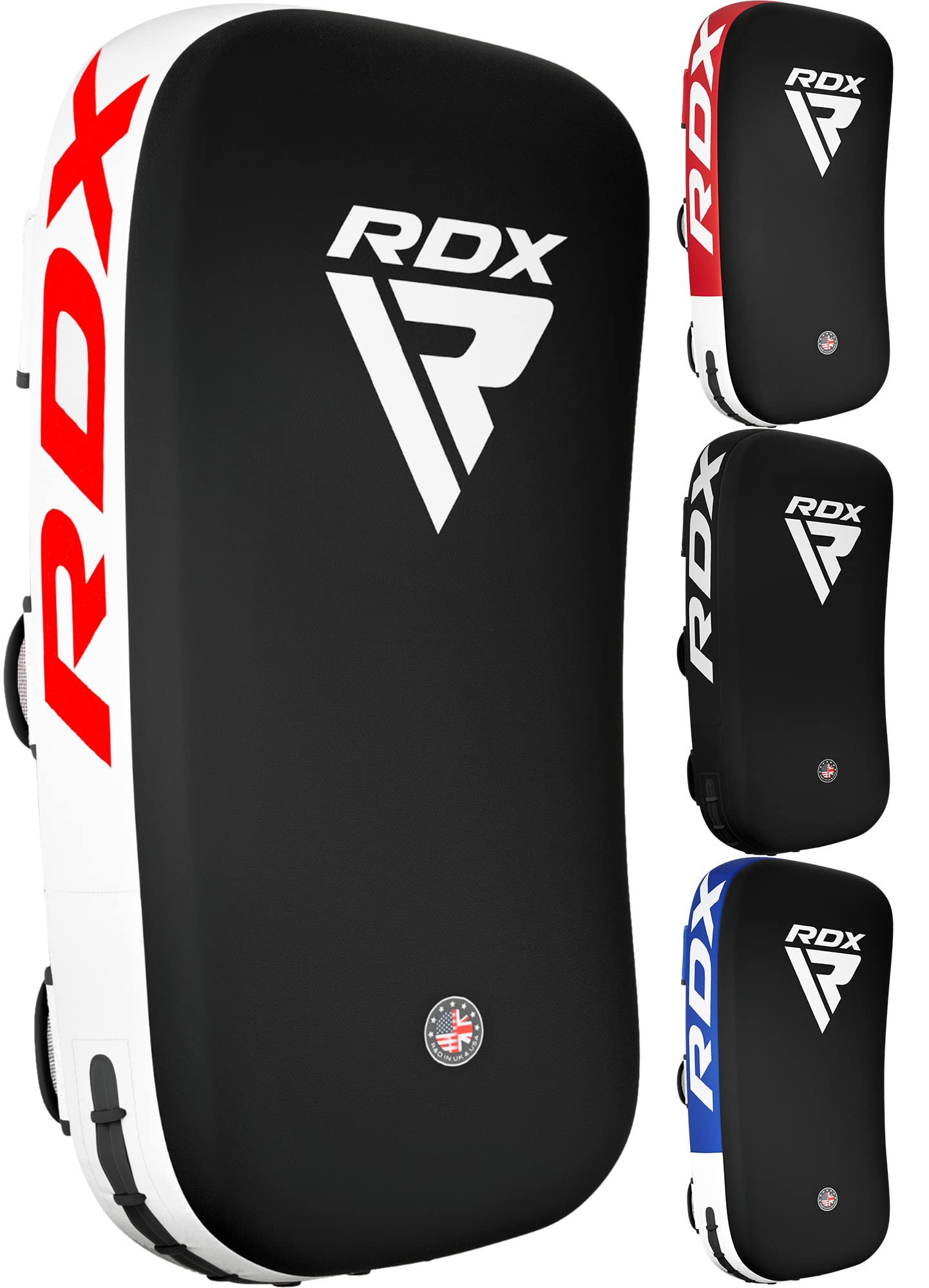 RDX Schlagpolster zum Kampfsport, Curved Trittschlagpolster Kickboxen, Muay Thai Training, Maya Hide Leder Boxen Schlagkissen, MMA Thai Pads Trainerpratzen Boxpratzen Boxpads (Nur EIN Pad)