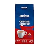 Lavazza, Crema e Gusto Classico, Gemahlener Kaffee, für Mokka-Kannen oder Filterkaffee, Ausgewogener Geschmack, Intensität 7/10, Würzige Aromen, Arabica & Robusta, Dunkle Röstung, 10 Packungen à 250 g