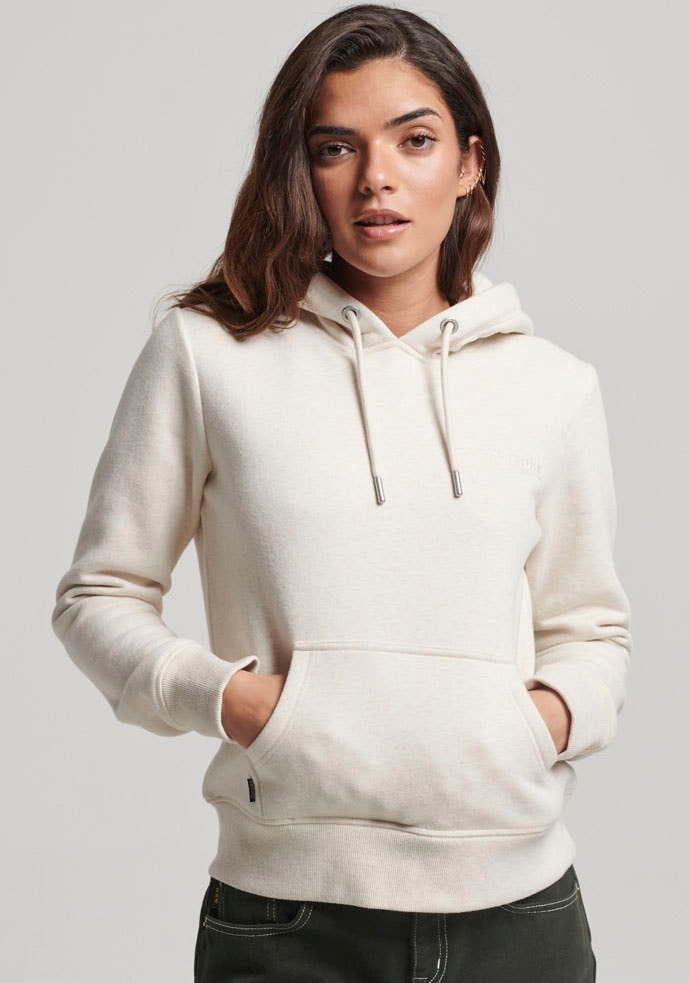 Superdry Damen Essential Hoodie mit Logo Schwarz 42