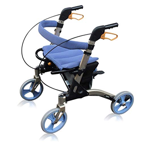 Standard Walker mit Rollen, faltbarer Walker, Einkaufswagen für ältere Menschen, Rehabilitations-Walker, Walker-Geschenk Comfortable anniversary