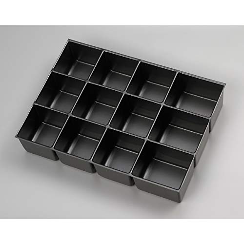 BISLEY MultiDrawer Schubladeneinsatz 12 Fächer für A3 Schubladen H 87 mm, Metall, 800 Kunststoff, 42.5 x 31 x 8.3000000000000007 cm