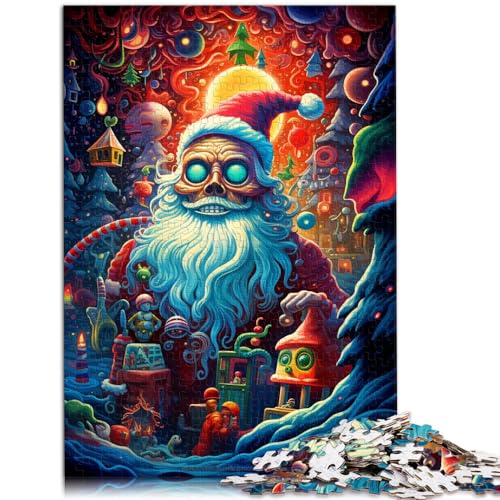 Puzzle Fantasie-Weihnachtsschädel-Puzzle alter Mann 1000 Teile für Erwachsene Holzpuzzle zum Stressabbau Schwierige Herausforderung 1000 Teile (50 x 75 cm)