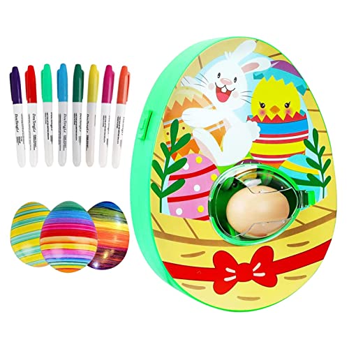 YAVQVIN Osterei | Wiederverwendbare Eier-Dekorationssets für Mini Frühlingsfeier | 8 Marker 2 Malset Ostereier | Bastelset für Ostern, Partydekorationen