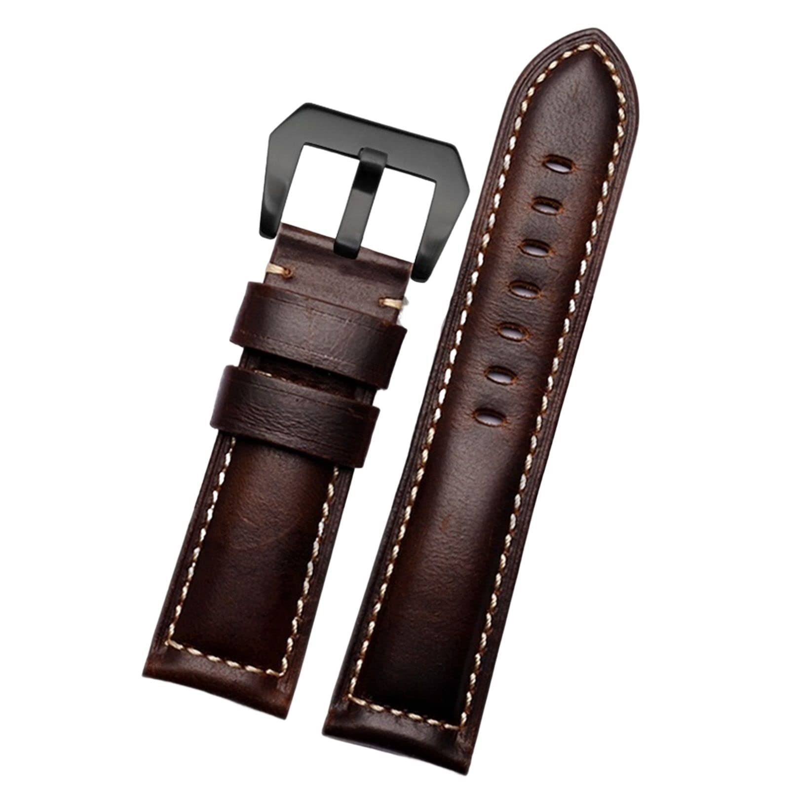 NEYENS Uhrenarmband aus echtem Leder, Retro-Stil, für Panerai PAM111 441, Rindsleder, 20 mm, 22 mm, 24 mm, 26 mm, 22 mm, Achat