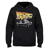 Unbekannt Zurück in die Zukunft Hoodie Delorean Film Logo mit Kapuze schwarz - M