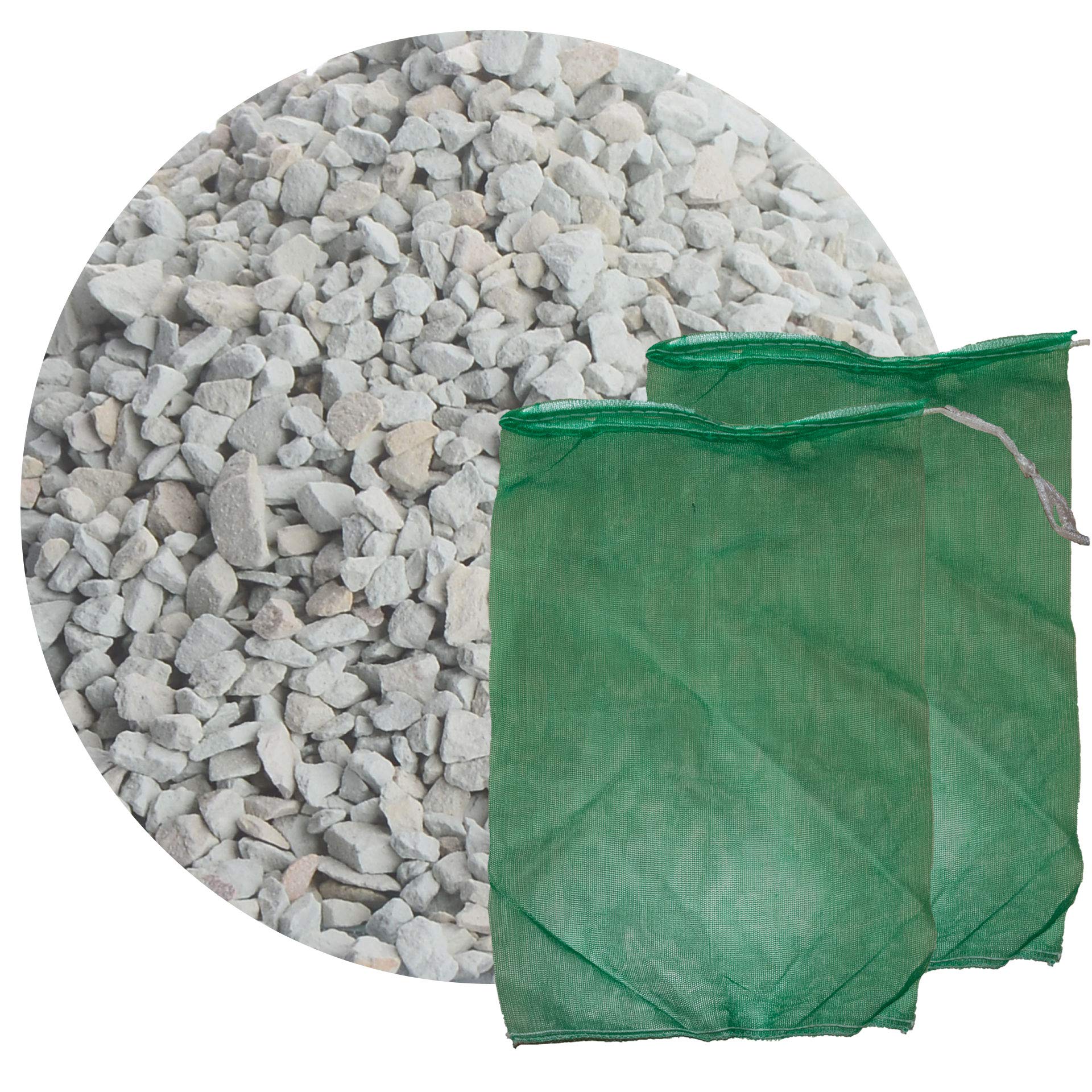 Zeolith Filterset (25 kg Zeolith und 2 Filtersäcke) von Schicker Mineral für Ihren Gartenteich, ideal geeignet als Wasseraufbereiter (2,5-5,0 mm)