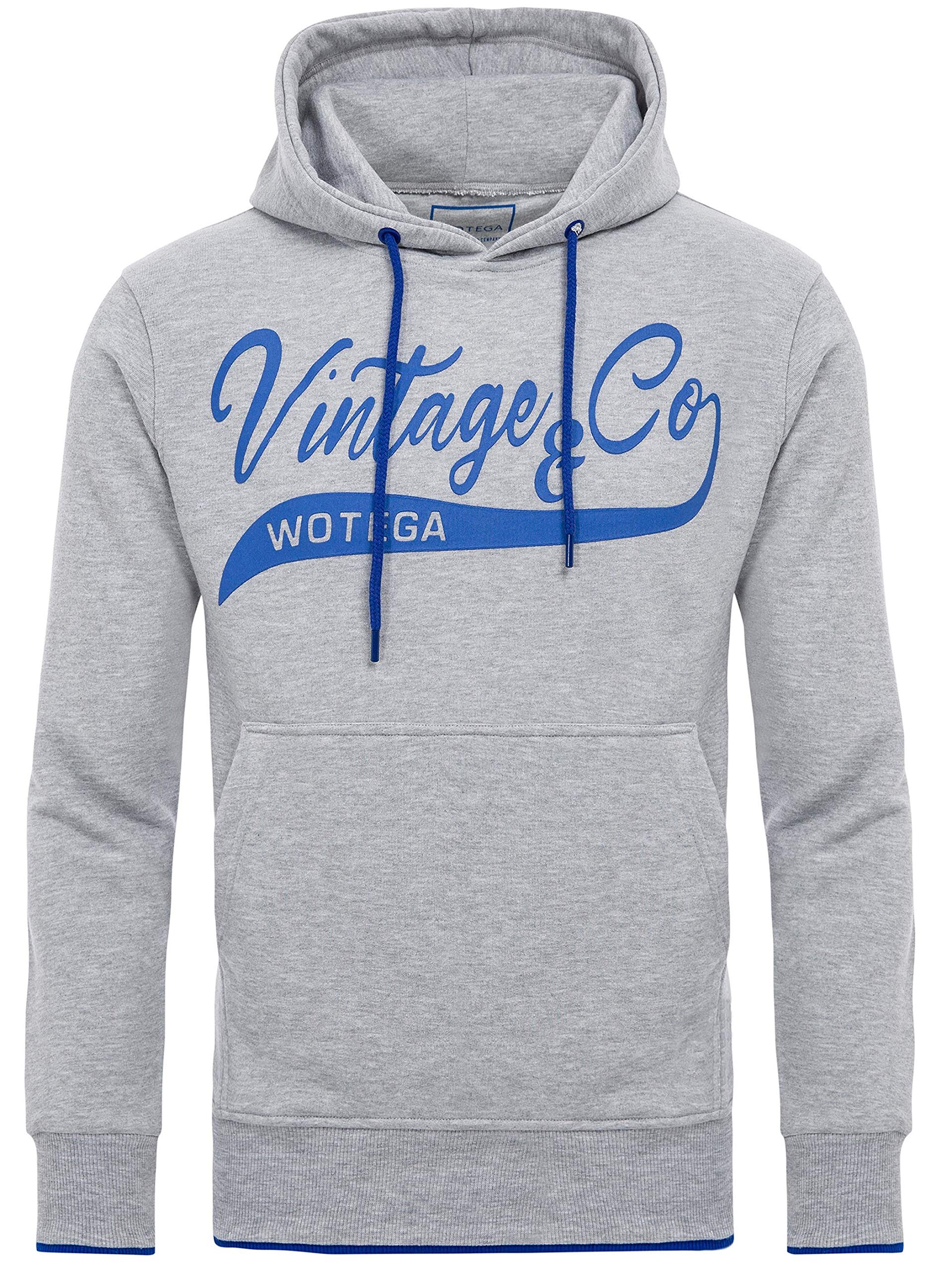 WOTEGA - Herren Hoodie WT Star - Grauer Kapuzenpullover - Männer Sweater Mit Kapuze, Grau (mirage gray 154703), XL