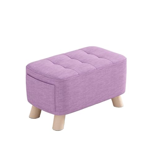 FUHAI-666 Schuhregal Einfache kleine Hocker for den Heimgebrauch, Tür, Schuhbank, Wohnzimmer, Sofa, Hocker, Fußhocker, kurzer Hocker, Stuhl, Massivholzbank Schuhrschrank(Purple)