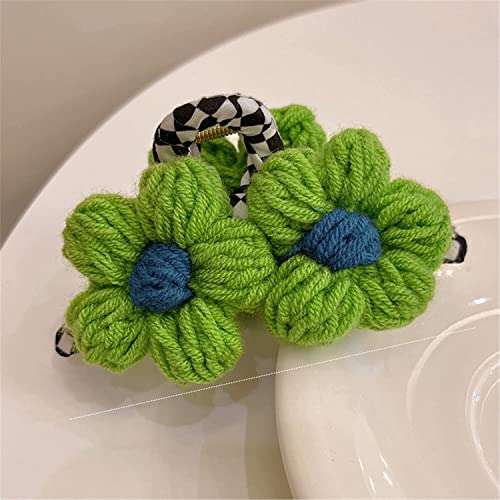 Haarklemmen, Clip-Haarspangen, Krallen-Clips, Plüschblumen, große Halteklammer for Damen, süße Haarnadel, Krabben-Stirnband, Hai-Clip, Haarschmuck, Kopfbedeckung TS5332-2 (Farbe: TS53322) ( Color : Ts