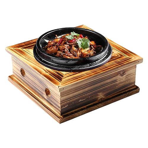 Stein-Topfregal, Holz, rutschfest, Tisch-Wok-Regal, hitzebeständige Pads für heiße Gerichte, wiederverwendbare Arbeitsplatte, Topf, Küchentisch, koreanischer Bibimbap-Topfhalter, Teekannenhalter für