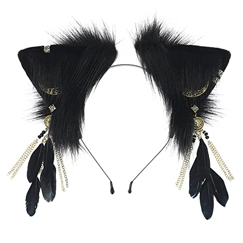 SANRLO Stirnbänder, Haarschmuck für Damen, sexy Hundeohr-Stirnband, süßes Zubehör, Cosplay, Tierohren, Pelzanzug, Maskerade, Halloween, Cosplay, Party