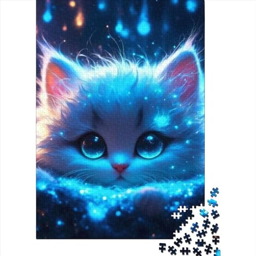 Puzzle Arts Cats, Holzbrettpuzzle mit 1000 extragroßen Teilen für Erwachsene und Jugendliche ab 14 Jahren (Größe 75 x 50 cm)