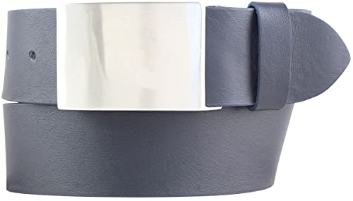 BELTINGER Gürtel aus Vollrindleder 5,0 cm | Jeans-Gürtel für Herren 50mm | Jeansgürtel mit Koppel | Marine 100cm