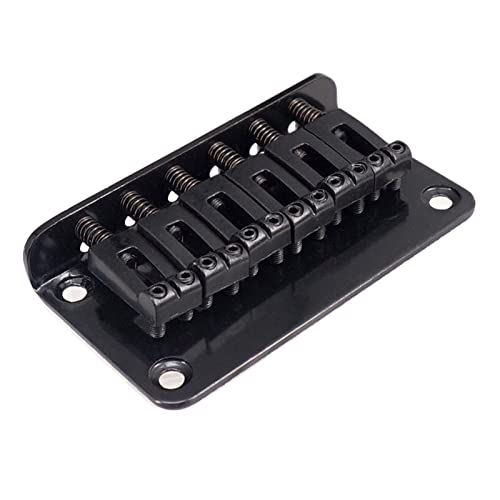 6 String Sattelgitarrenbrücke Für E- Gitarre Mit 5 Schrauben Tune-o-matic Steg (Color : Black)