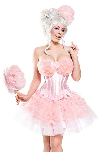 Generique - Candy Zuckerwatten-Kostüm für Damen Fasching rosa XL (42)