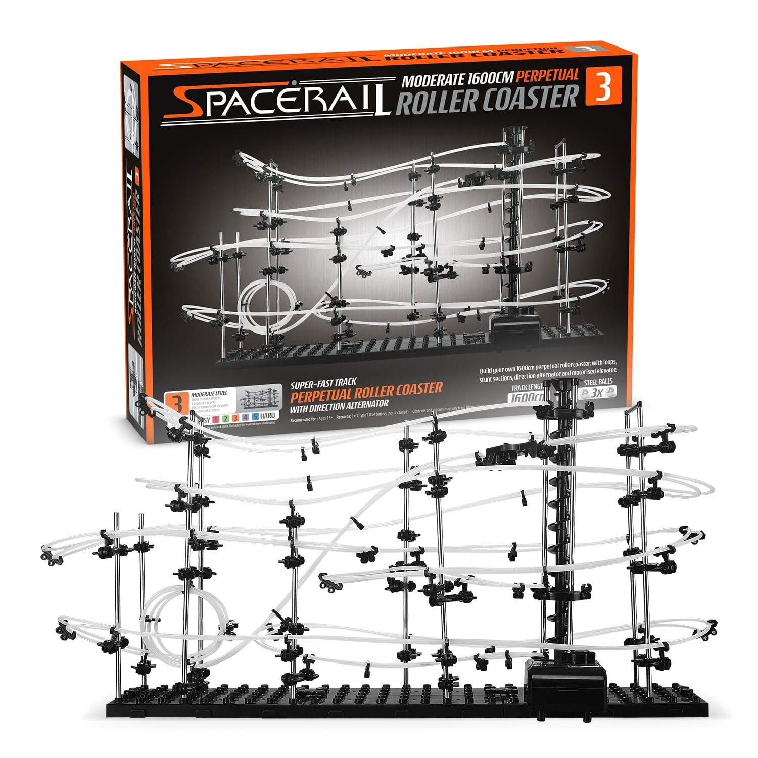 CKB LTD SpaceRail Level 3 Kugelbahn Murmelbahn Konstruktionsspielzeug Marble Run Set Selbstbau kit Ihre eigene zu Bauen - Neuheit-Gadget Geschenkset