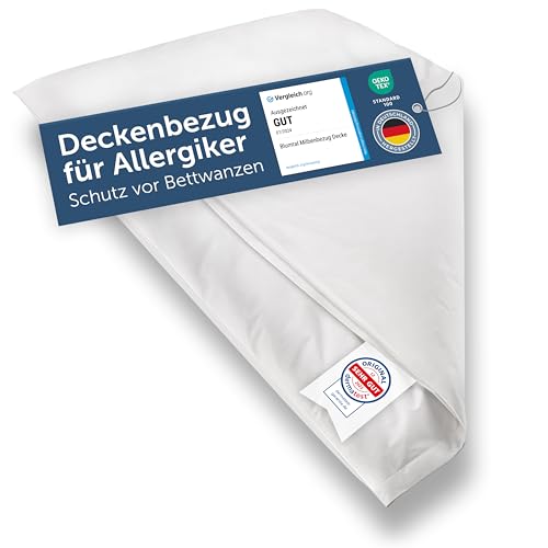 Blumtal 2er Set Milbenbezug Allergiker Bettbezug - Milben Encasing Allergiker Bettwäsche, 200x220 cm