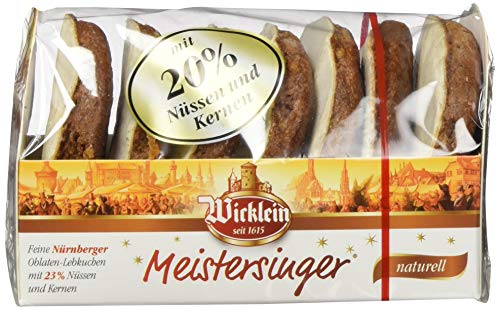 Wicklein Feine Nürnberger "Meistersinger" Oblaten-Lebkuchen, naturell, 7er-Pack (7x200g)