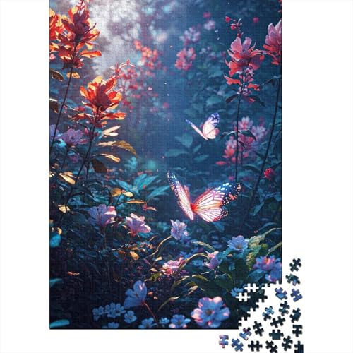 1000 Teile für Erwachsene, schwierige Puzzles, Schmetterlingseffekt, Holzpuzzles für Teenager, Geschenke, einzigartige Geburtstags (75x50cm)