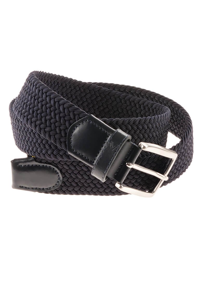 ALBERTO Herren Gürtel Basic Braided 8330 (navy 899, 95)