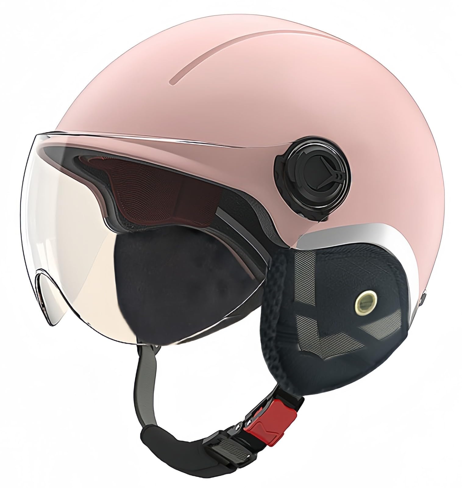 Niedlicher Offener 3/4-Helm Für Kinder, DOT-Zugelassener Kinder-Motorrad-Halbhelm Für Jungen Und Mädchen, Leichter Straßen-Moped-Elektro-Motorrad-Jugendhelm F,55-63CM