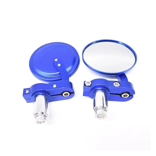 7/8" Universal Rückspiegel Für Motorrad Lenkerende Klappbar Motorradseite Für Aprilia Für Scarabeo Für Sportcity SR50R Motorradspiegel-Set(BLAU)