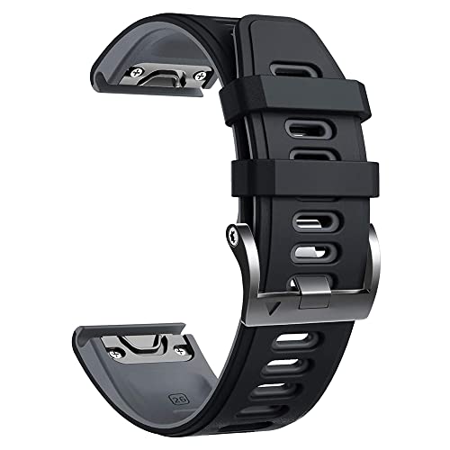 OPKDE 22 x 26 mm Armband für Coros Vertix 2 Smartwatch, Silikon, Correa QuickFit-Armband für Garmin Fenix 6 6X Pro 7 7X 5 Zubehör, 22mm Width, Achat