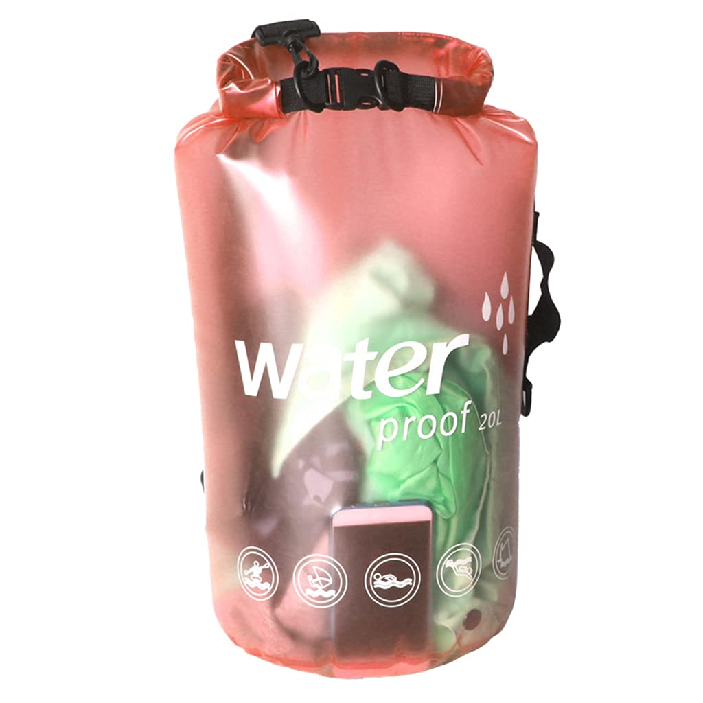 MEELYHOME Wasserdichter Trockensack, 10/20 l, Outdoor, Schwimmen, Kajakfahren, Driften, Werkzeugaufbewahrung für, rose, 60*37.5cm