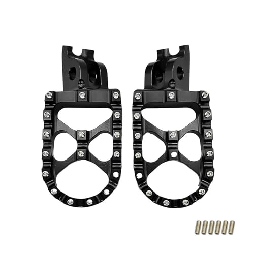 Motorrad Fußrasten Sets Für CR CRF 125R 150R 250R 250X 450R 450X 250RX 450RX 250F 450L MX Dirt Bike Motorrad CNC Fußrasten Stützen Pedale Fußrasten Fußrasten(Black)