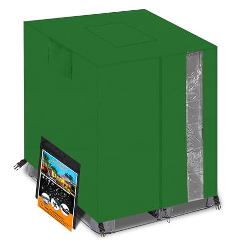 AXPQHL IBC Tank Abdeckung, IBC Abdeckplane FüR Wassertank 1000l, Hergestellt Aus 600d-Oxford-Stoff, Wasserdicht, Staubdicht, Sonne, Abdeckung FüR IBC Container(GrüN, 100 X 120 X 116 cm)