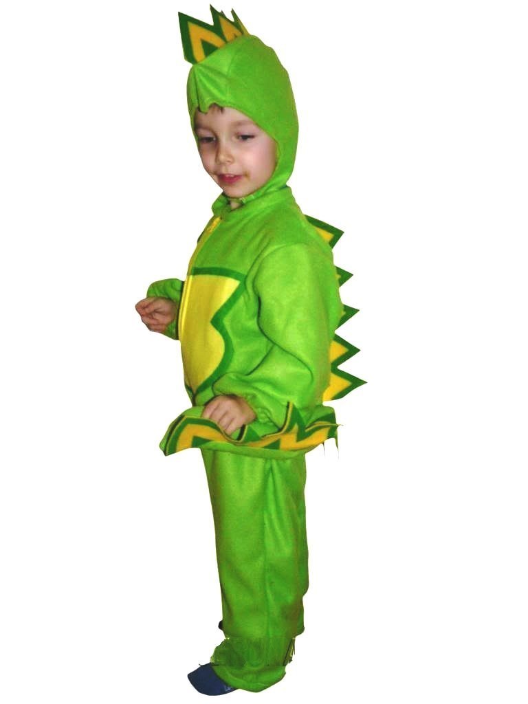 Ikumaal Drachen-Kostüm, F01 116-122, für Kind-er, Dino Drache Märchen Kostüm-e Fasching Karneval Kleinkinder-Karnevalskostüme Kinder-Faschingskostüme