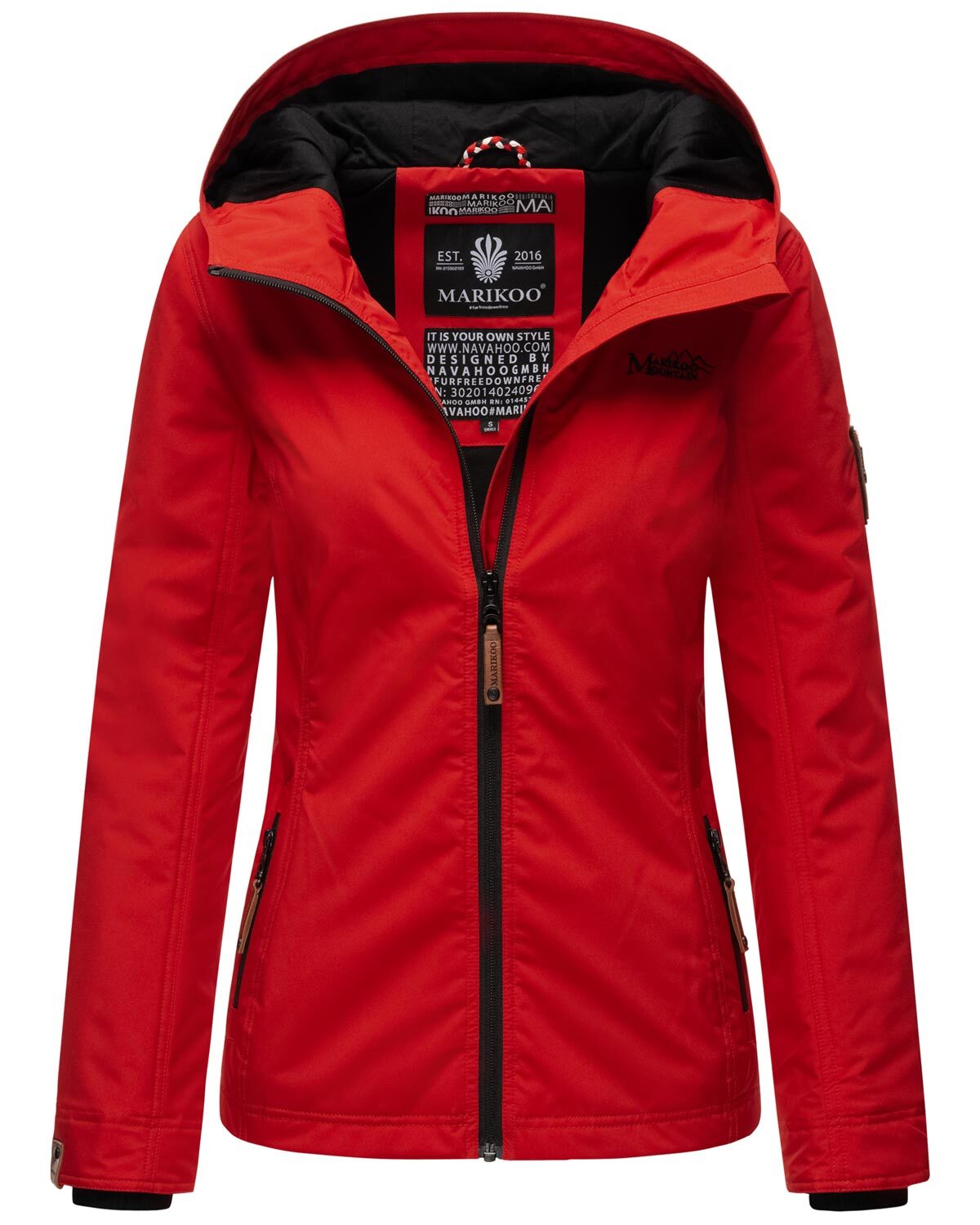 Marikoo Outdoorjacke "Brombeere", sportliche Übergangsjacke mit Kapuze