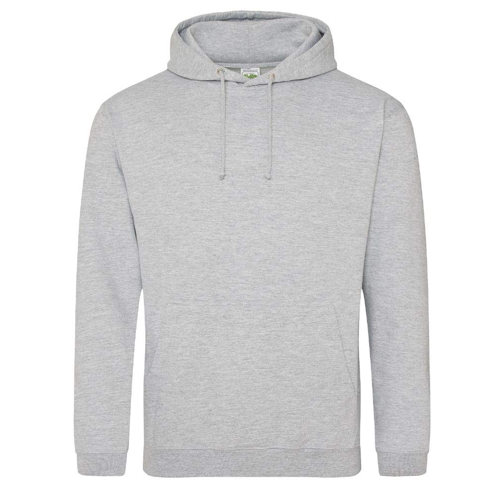 Just Hoods - Unisex College Hoodie/Heather Grey, 5XL