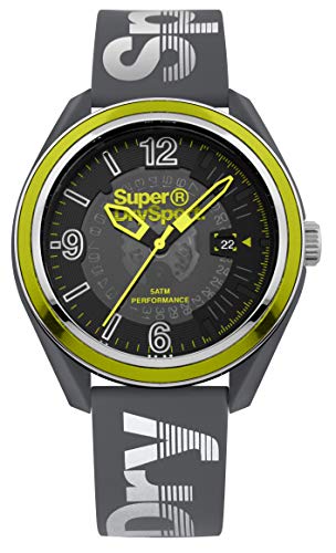 Superdry Herren Analog Quarz Uhr mit Silikon Armband SYG250E