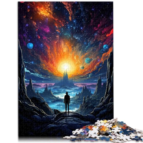 Puzzle-Geschenke, Spielzeug, psychedelische, farbenfrohe Gemäldelandschaft, 1000 Teile, Puzzle für Erwachsene, Geschenke, Holzpuzzle zum Stressabbau, 1000 Teile (50 x 75 cm)