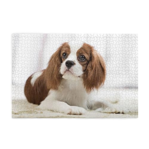 Cavalier King Charles Spaniel Brauner Spaniel, Puzzles 1000 Teile Holzpuzzle Spielzeug Familienspiel Wanddekoration