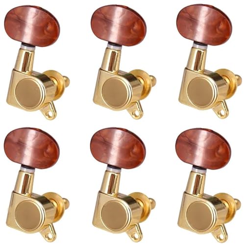 Strings Tuning Pegs Mechaniken Für Gitarre 6er-Pack Gitarren-Stimmwirbel, geschlossene, verriegelbare Stimmwirbel für elektrische Akustikgitarre (Color : 5)