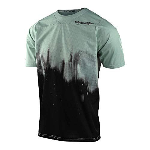 Troy Lee Designs Skyline Diffuze Jugend Fahrrad T-Shirt Schwarz/Grün L