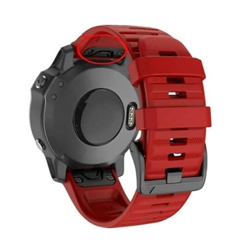 OPKDE Uhrenarmband für Garmin Fenix 6X, 6, 6S Pro, Schnellverschluss, Silikon, für Garmin Fenix 5, 5X, 5S, 26, 22 mm, 26MM Fenix 5X 3 3HR, Achat