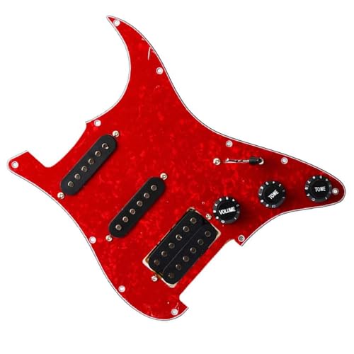 Standard-Pickguard-Tonabnehmer SSH E-Gitarre mit vorverkabeltem Schlagbrett und Tonabnehmer-Set, Humbucker-Tonabnehmer (Color : I)